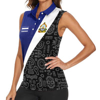 Honduras Coat of Arms Women Sleeveless Polo Shirt Traditional Patterns & National Symbol