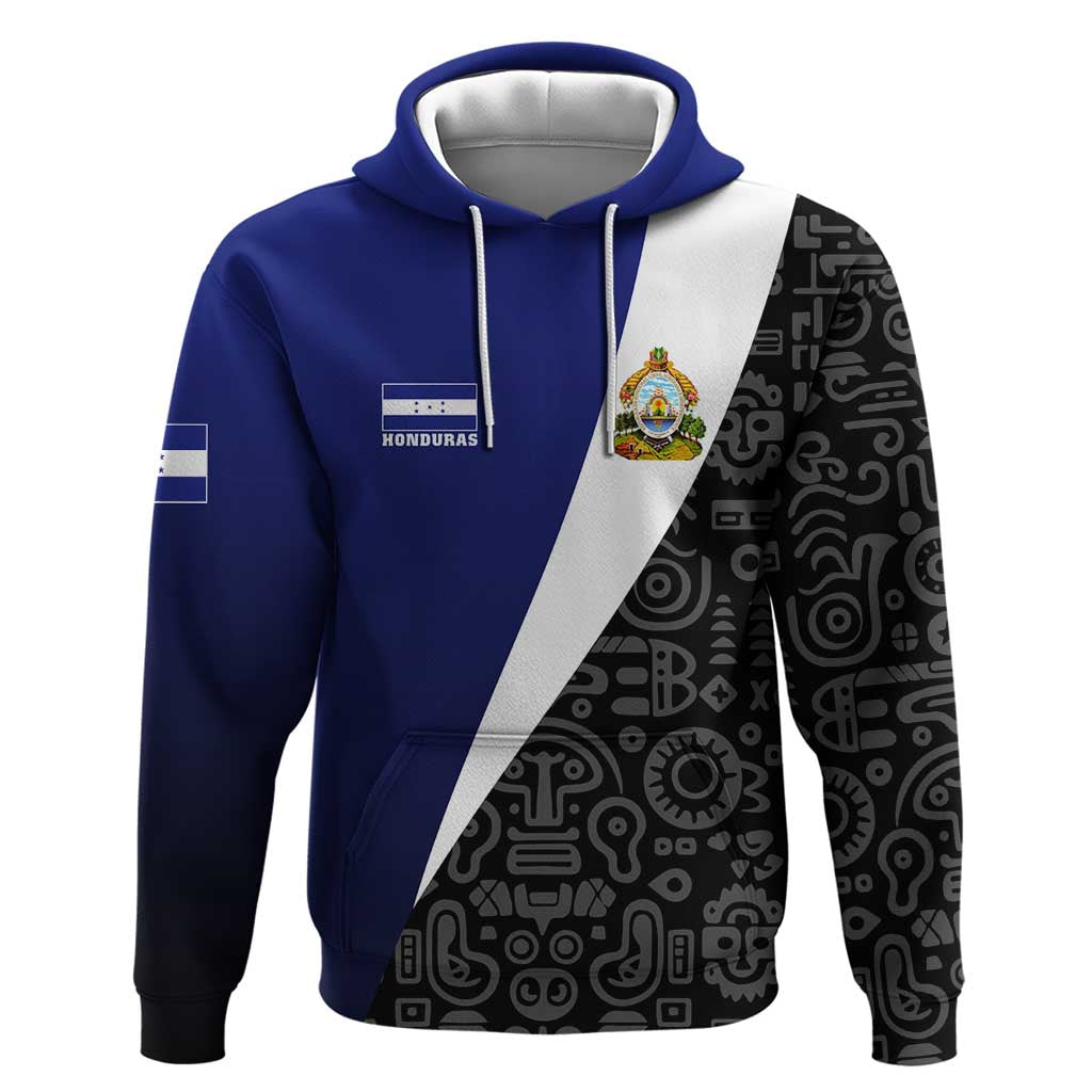 Honduras Coat of Arms Zip Hoodie Traditional Patterns & National Symbol