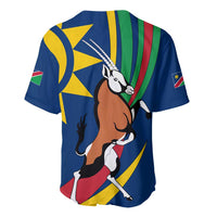Namibia National Emblem Baseball Jersey Flag Colors & Symbolic Animals Design