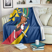 Namibia National Emblem Blanket Flag Colors & Symbolic Animals Design