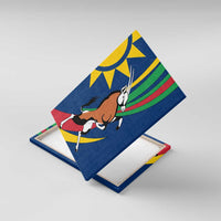 Namibia National Emblem Canvas Wall Art Flag Colors & Symbolic Animals Design