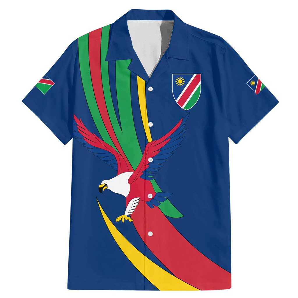 Namibia National Emblem Family Matching Mermaid Dress and Hawaiian Shirt Flag Colors & Symbolic Animals Design