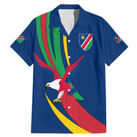 Namibia National Emblem Family Matching Mermaid Dress and Hawaiian Shirt Flag Colors & Symbolic Animals Design