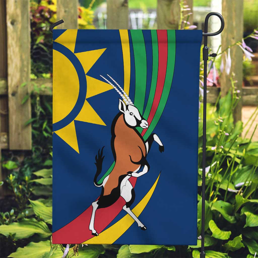 Namibia National Emblem Garden Flag Flag Colors & Symbolic Animals Design