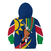 Namibia National Emblem Kid Hoodie Flag Colors & Symbolic Animals Design