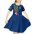 Namibia National Emblem Kid Short Sleeve Dress Flag Colors & Symbolic Animals Design