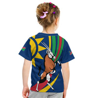 Namibia National Emblem Kid T Shirt Flag Colors & Symbolic Animals Design