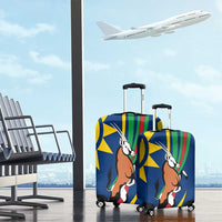 Namibia National Emblem Luggage Cover Flag Colors & Symbolic Animals Design