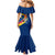 Namibia National Emblem Mermaid Dress Flag Colors & Symbolic Animals Design