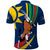 Namibia National Emblem Polo Shirt Flag Colors & Symbolic Animals Design