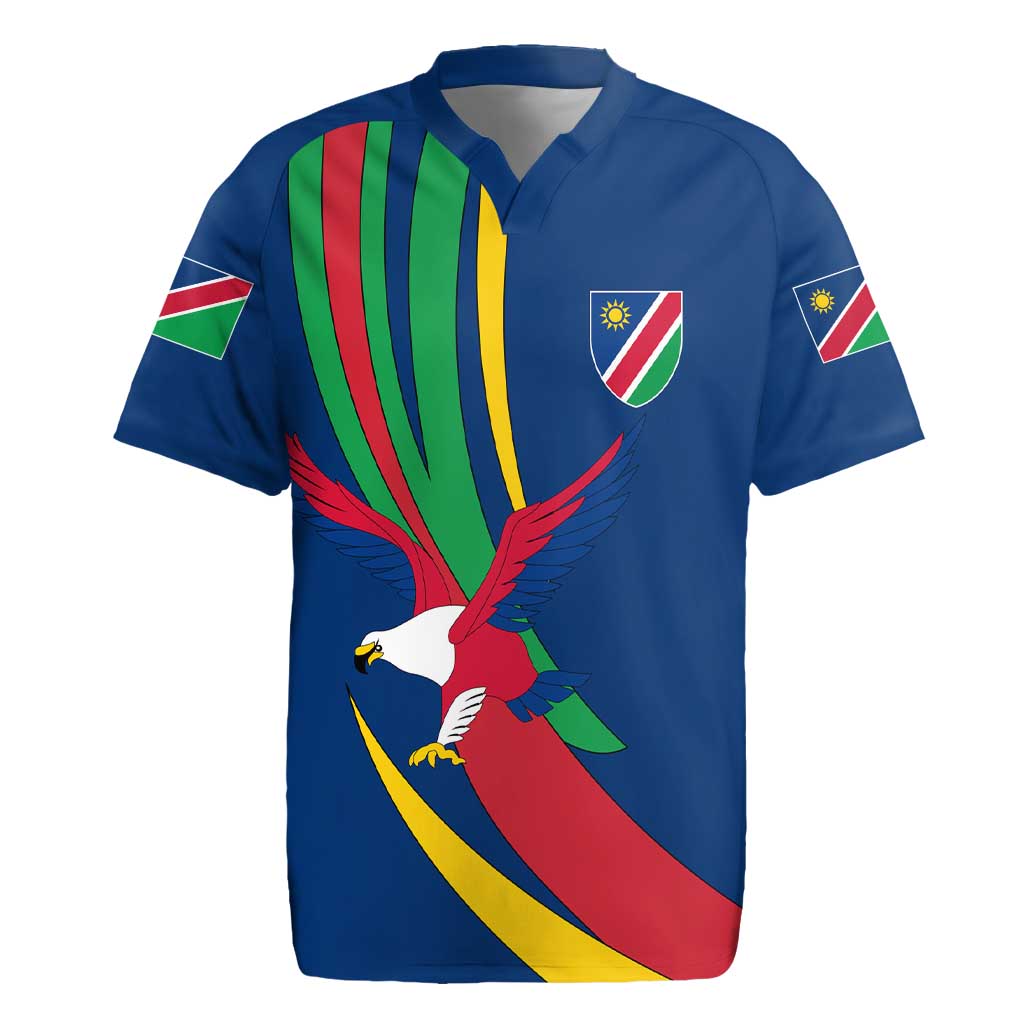 Namibia National Emblem Rugby Jersey Flag Colors & Symbolic Animals Design