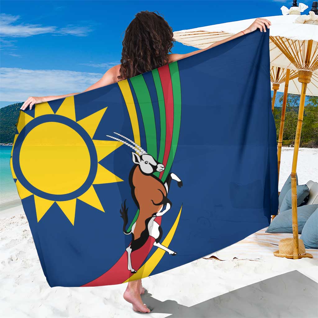 Namibia National Emblem Sarong Flag Colors & Symbolic Animals Design