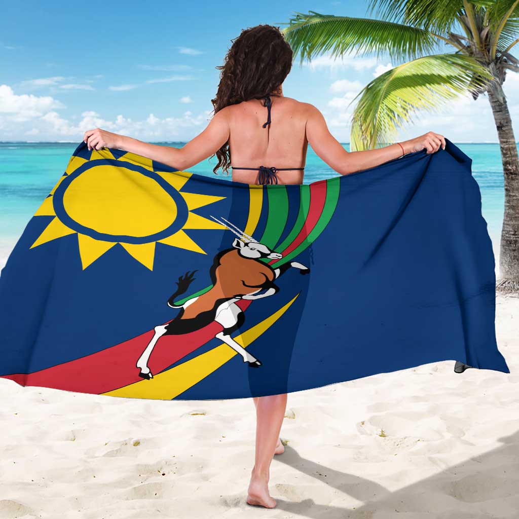 Namibia National Emblem Sarong Flag Colors & Symbolic Animals Design