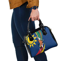 Namibia National Emblem Shoulder Handbag Flag Colors & Symbolic Animals Design