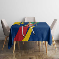Namibia National Emblem Tablecloth Flag Colors & Symbolic Animals Design