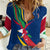 Namibia National Emblem Women Casual Shirt Flag Colors & Symbolic Animals Design