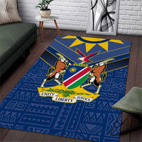 Namibia National Emblem Area Rug Sporty Style with Traditional Patterns