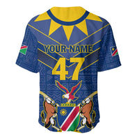 Namibia National Emblem Baseball Jersey Sporty Style with Traditional Patterns