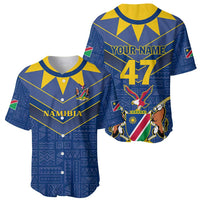 Namibia National Emblem Baseball Jersey Sporty Style with Traditional Patterns