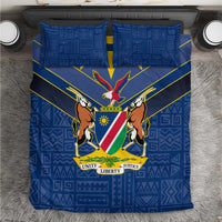 Namibia National Emblem Bedding Set Sporty Style with Traditional Patterns