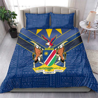 Namibia National Emblem Bedding Set Sporty Style with Traditional Patterns