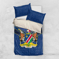 Namibia National Emblem Bedding Set Sporty Style with Traditional Patterns