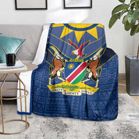 Namibia National Emblem Blanket Sporty Style with Traditional Patterns