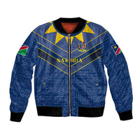 Namibia National Emblem Bomber Jacket Sporty Style with Traditional Patterns
