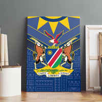 Namibia National Emblem Canvas Wall Art Sporty Style with Traditional Patterns