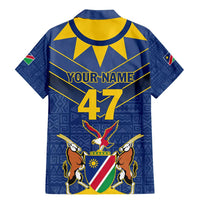 Namibia National Emblem Family Matching Mermaid Dress and Hawaiian Shirt Sporty Style with Traditional Patterns