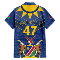 Namibia National Emblem Hawaiian Shirt Sporty Style with Traditional Patterns