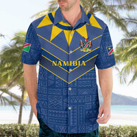 Namibia National Emblem Hawaiian Shirt Sporty Style with Traditional Patterns