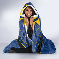 Namibia National Emblem Hooded Blanket Sporty Style with Traditional Patterns