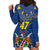 Namibia National Emblem Hoodie Dress Sporty Style with Traditional Patterns