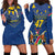 Namibia National Emblem Hoodie Dress Sporty Style with Traditional Patterns