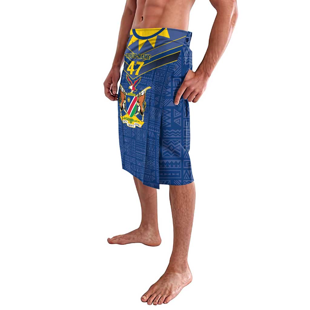 Namibia National Emblem Lavalava Sporty Style with Traditional Patterns
