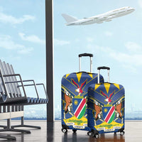 Namibia National Emblem Luggage Cover Sporty Style with Traditional Patterns