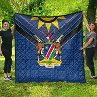 Namibia National Emblem Quilt Sporty Style with Traditional Patterns