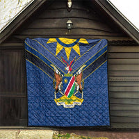 Namibia National Emblem Quilt Sporty Style with Traditional Patterns