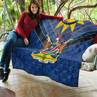 Namibia National Emblem Quilt Sporty Style with Traditional Patterns