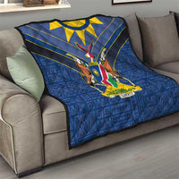 Namibia National Emblem Quilt Sporty Style with Traditional Patterns