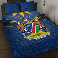Namibia National Emblem Quilt Bed Set Sporty Style with Traditional Patterns