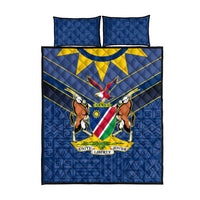 Namibia National Emblem Quilt Bed Set Sporty Style with Traditional Patterns