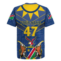 Namibia National Emblem Rugby Jersey Sporty Style with Traditional Patterns