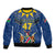 Namibia National Emblem Sleeve Zip Bomber Jacket Sporty Style with Traditional Patterns