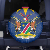 Namibia National Emblem Spare Tire Cover Sporty Style with Traditional Patterns