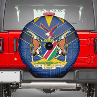 Namibia National Emblem Spare Tire Cover Sporty Style with Traditional Patterns
