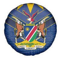 Namibia National Emblem Spare Tire Cover Sporty Style with Traditional Patterns