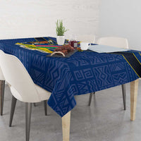 Namibia National Emblem Tablecloth Sporty Style with Traditional Patterns