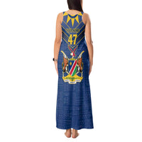 Namibia National Emblem Tank Maxi Dress Sporty Style with Traditional Patterns